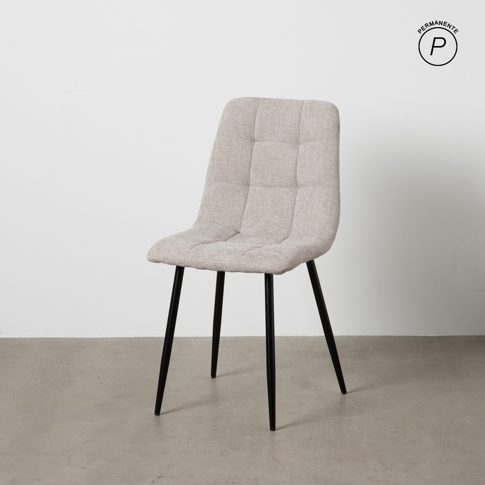 SILLA GRIS TEJIDO-METAL CONTRACT 44 X 42 X 89 CM