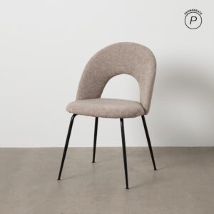 SILLA TAUPE TEJIDO-METAL CONTRACT 49 X 60 X 81 CM