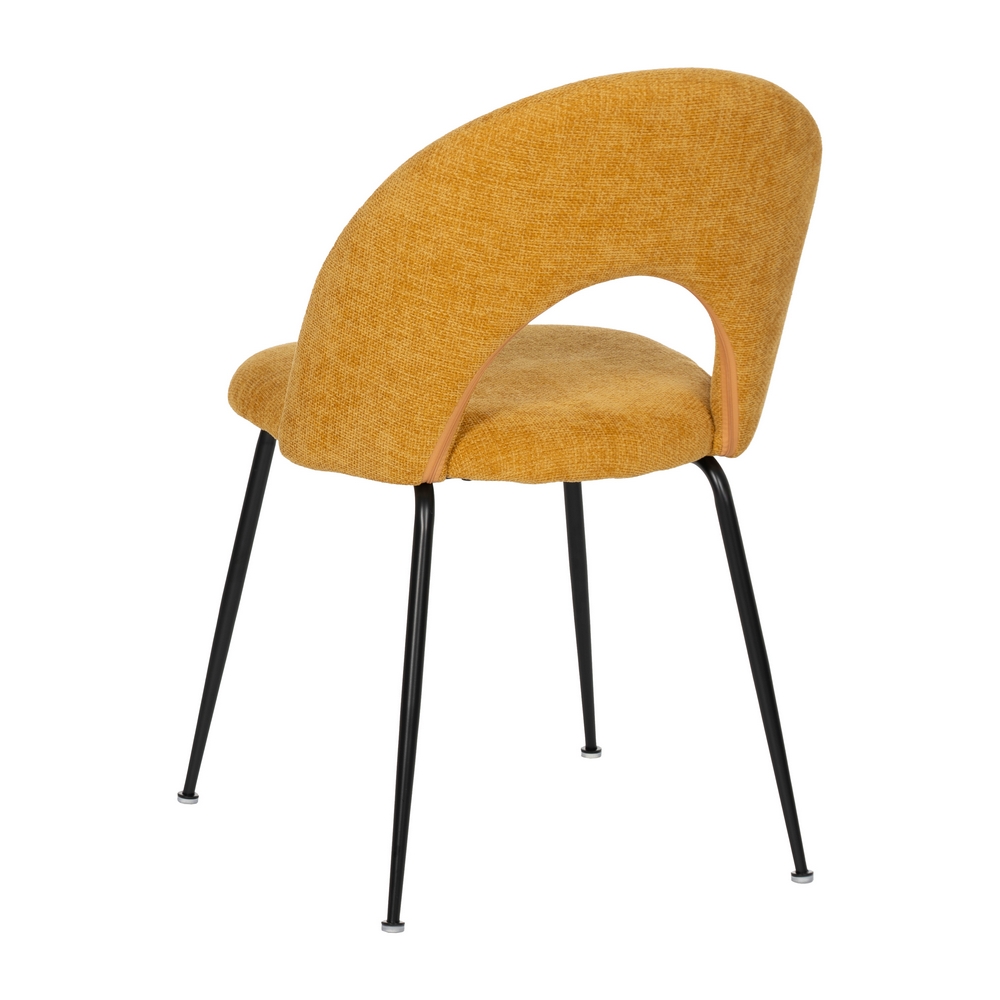 SILLA AMARILLO TEJIDO-METAL CONTRACT 49 X 60 X 81 CM - Imagen 4