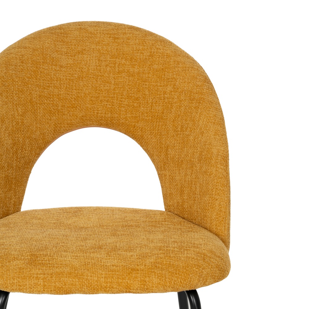 SILLA AMARILLO TEJIDO-METAL CONTRACT 49 X 60 X 81 CM - Imagen 5