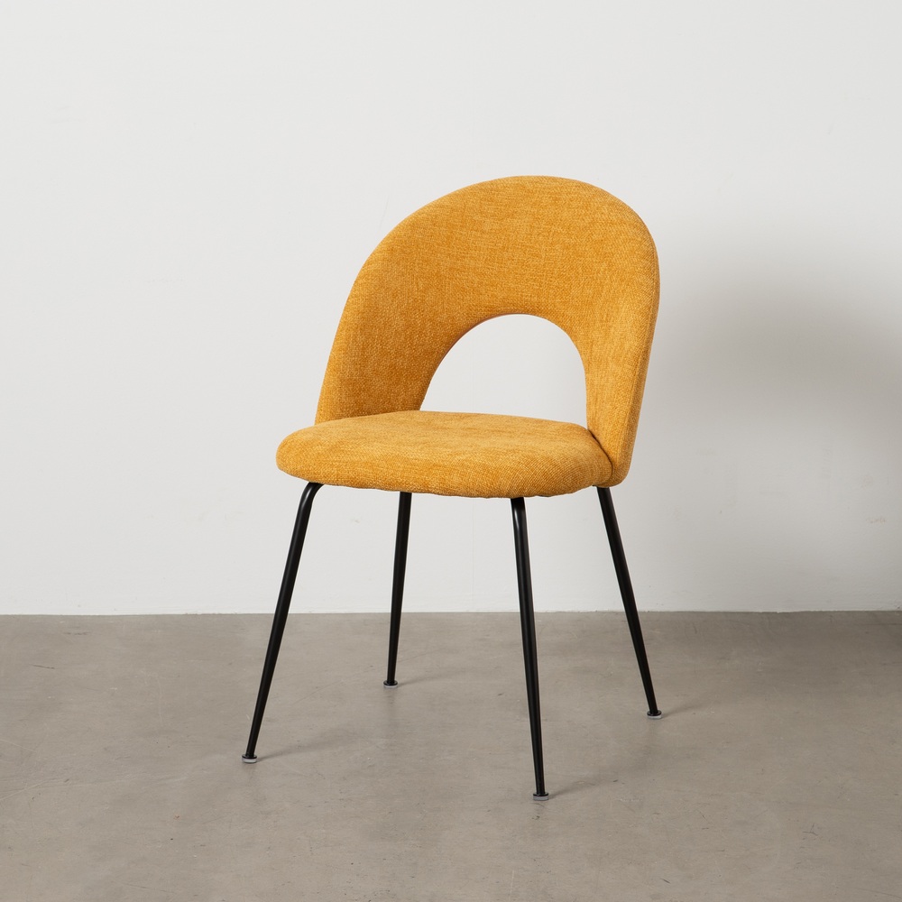 SILLA AMARILLO TEJIDO-METAL CONTRACT 49 X 60 X 81 CM