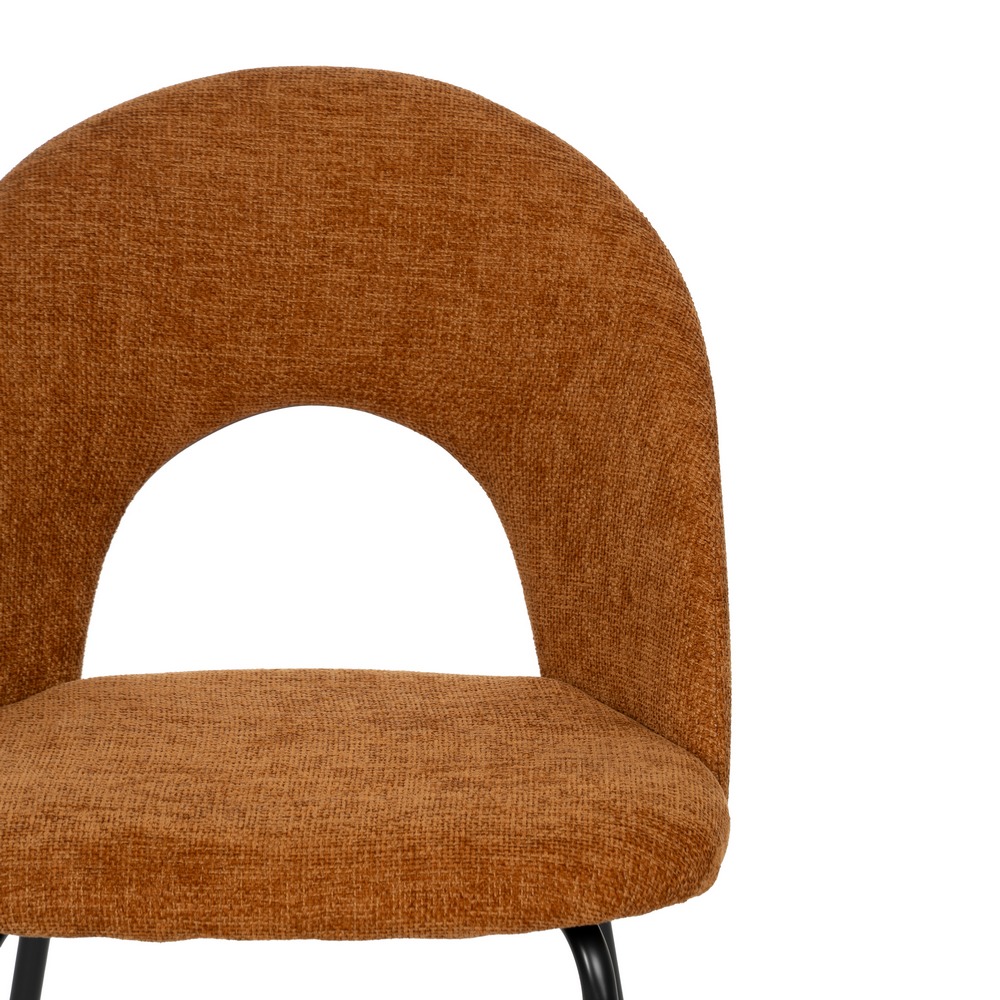 SILLA MARRÓN TEJIDO-METAL CONTRACT 49 X 60 X 81 CM - Imagen 5