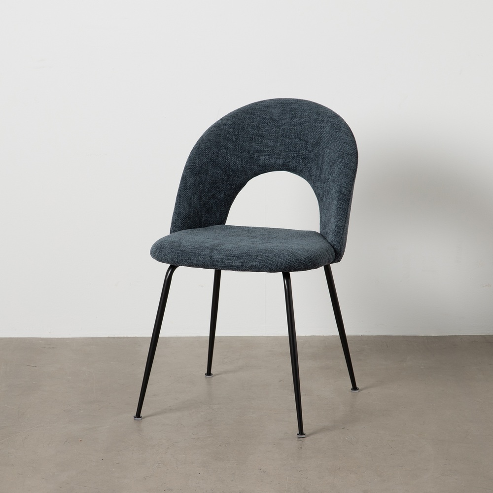 SILLA AZUL TEJIDO-METAL CONTRACT 49 X 60 X 81 CM