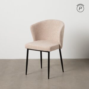 SILLA BEIGE TEJIDO-METAL CONTRACT 59 X 55 X 80 CM