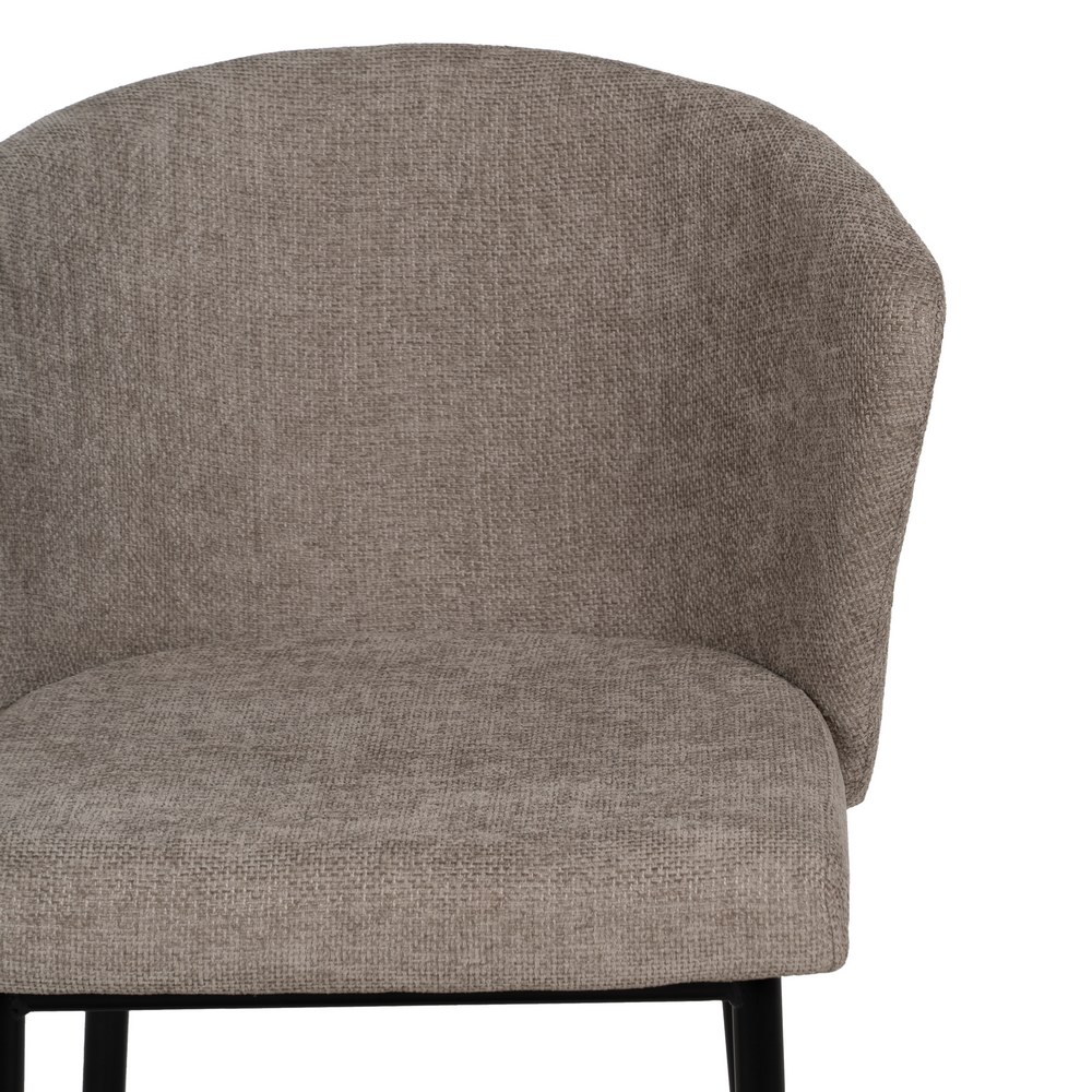 SILLA TAUPE TEJIDO-METAL CONTRACT 59 X 55 X 80 CM - Imagen 5