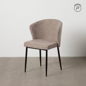 SILLA TAUPE TEJIDO-METAL CONTRACT 59 X 55 X 80 CM