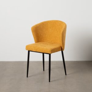 SILLA AMARILLO TEJIDO-METAL CONTRACT 59 X 55 X 80 CM