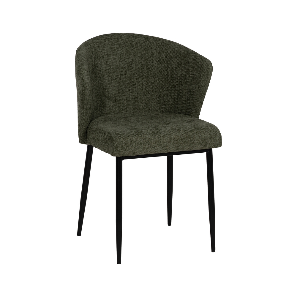 SILLA VERDE TEJIDO-METAL CONTRACT 59 X 55 X 80 CM - Imagen 2