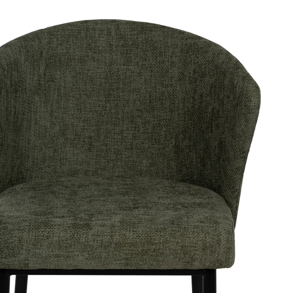 SILLA VERDE TEJIDO-METAL CONTRACT 59 X 55 X 80 CM - Imagen 5