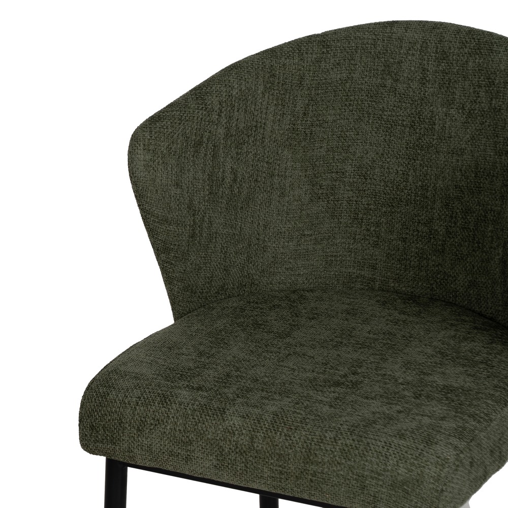 SILLA VERDE TEJIDO-METAL CONTRACT 59 X 55 X 80 CM - Imagen 6