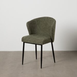 SILLA VERDE TEJIDO-METAL CONTRACT 59 X 55 X 80 CM