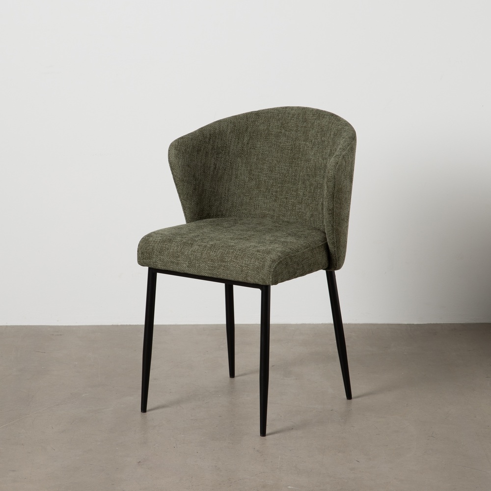 SILLA VERDE TEJIDO-METAL CONTRACT 59 X 55 X 80 CM