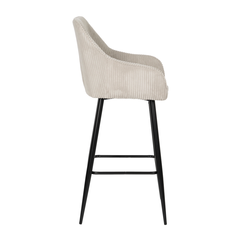 TABURETE BEIGE TEJIDO-METAL CONTRACT 54 X 41,50 X 109 CM - Imagen 3