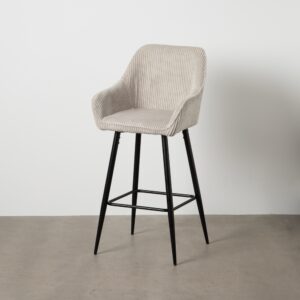 TABURETE BEIGE TEJIDO-METAL CONTRACT 54 X 41,50 X 109 CM