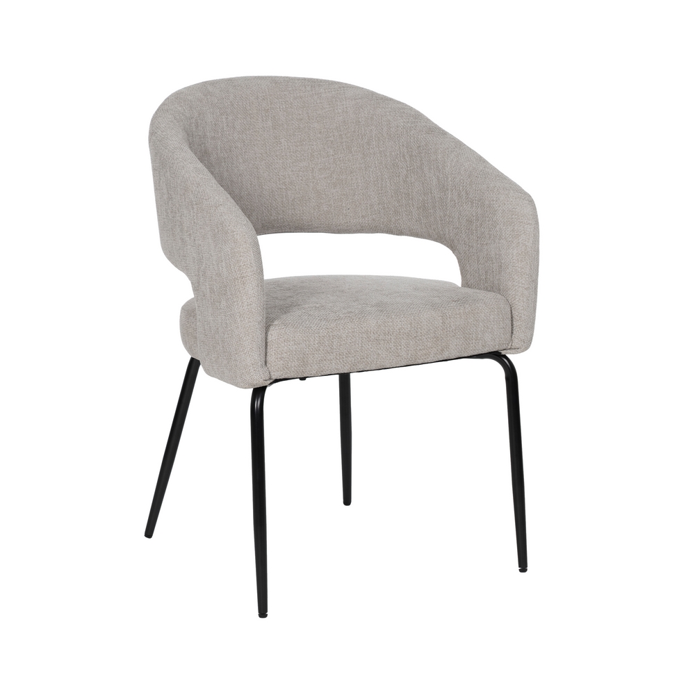 SILLA GRIS TEJIDO-METAL CONTRACT 57 X 56 X 81 CM - Imagen 2