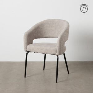 SILLA GRIS TEJIDO-METAL CONTRACT 57 X 56 X 81 CM