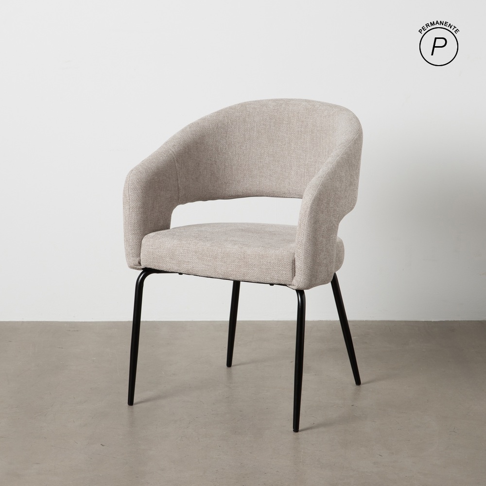 SILLA GRIS TEJIDO-METAL CONTRACT 57 X 56 X 81 CM