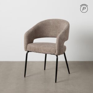 SILLA TAUPE TEJIDO-METAL CONTRACT 57 X 56 X 81 CM