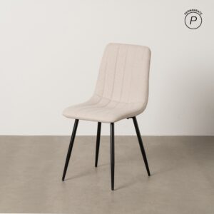 SILLA CREMA TEJIDO-METAL SALÓN 44 X 51 X 88 CM