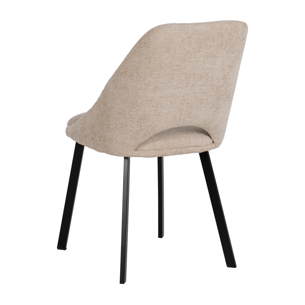 SILLA CREMA TEJIDO-METAL SALÓN 48 X 61 X 85 CM - Imagen 4