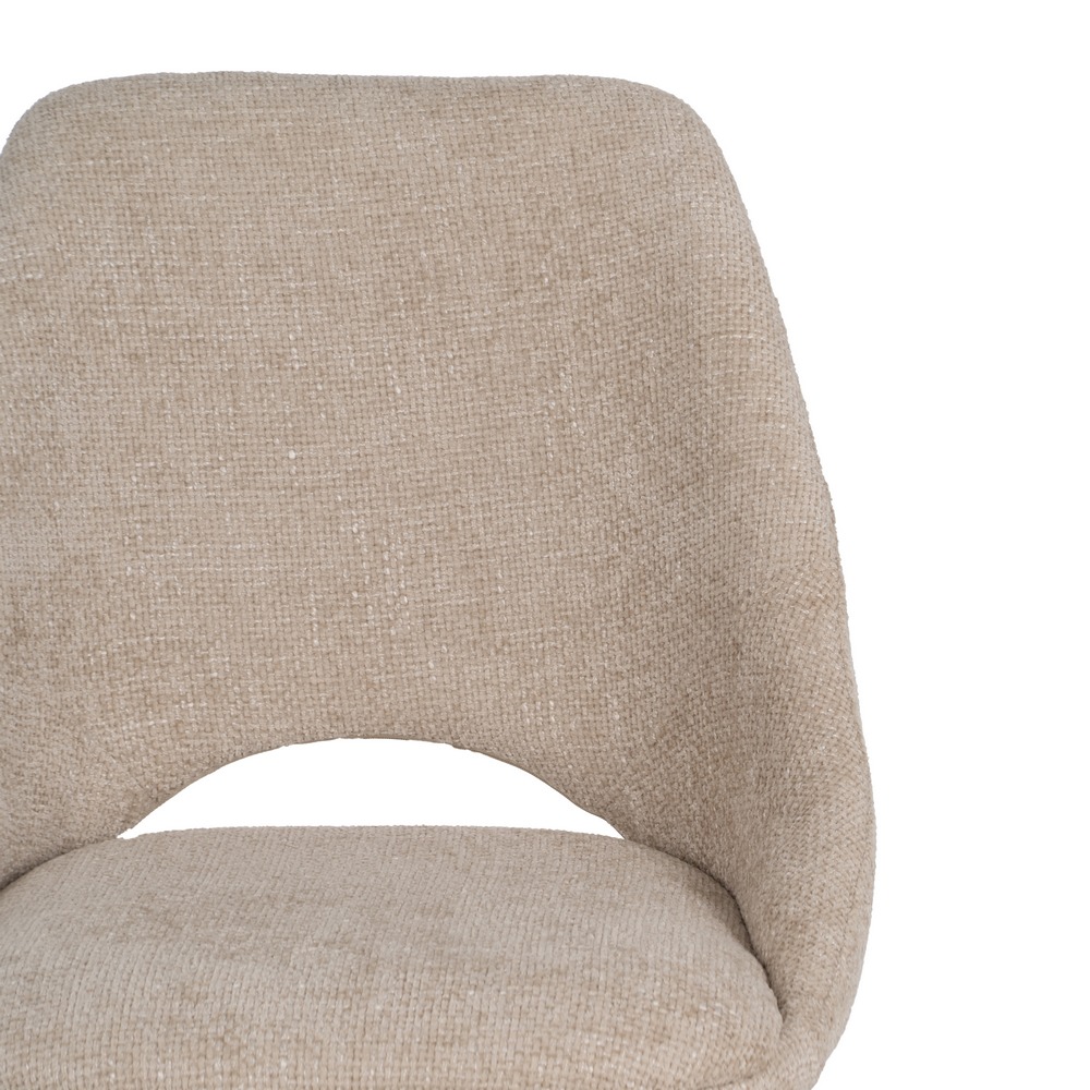 SILLA CREMA TEJIDO-METAL SALÓN 48 X 61 X 85 CM - Imagen 5