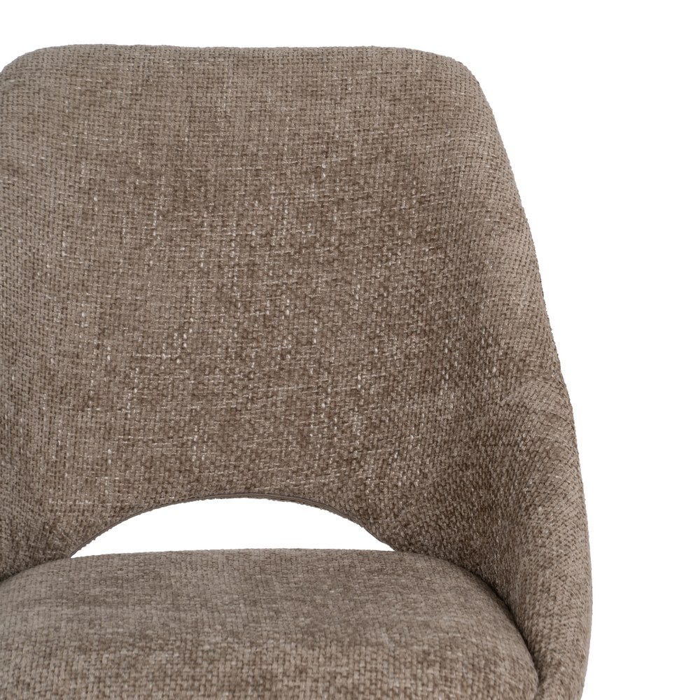 SILLA BEIGE TEJIDO-METAL SALÓN 48 X 61 X 85 CM - Imagen 5