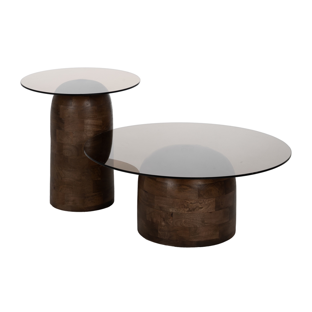 MESA CENTRO MIEL MADERA DE MANGO 50 X 50 X 56 CM - Imagen 3