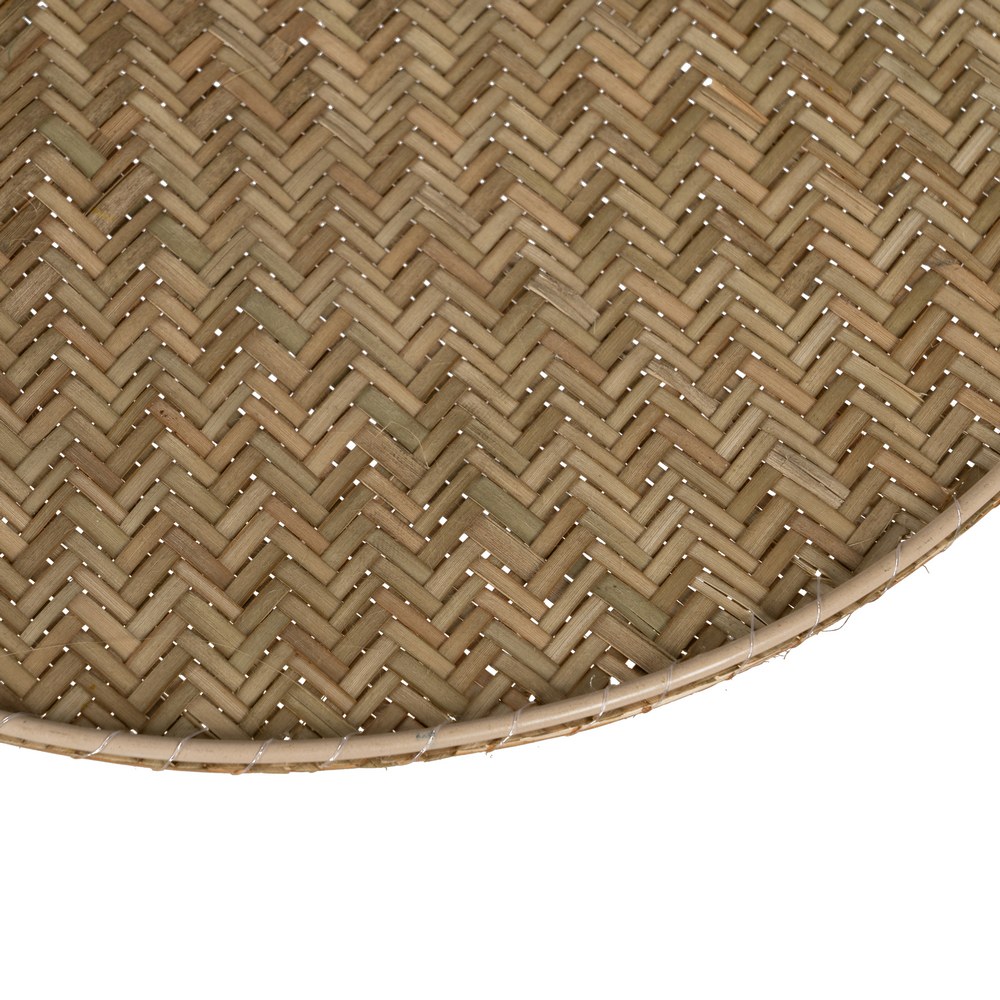 LÁMPARA TECHO FIBRA NATURAL ILUMINACIÓN 82 X 82 X 28 CM - Imagen 3