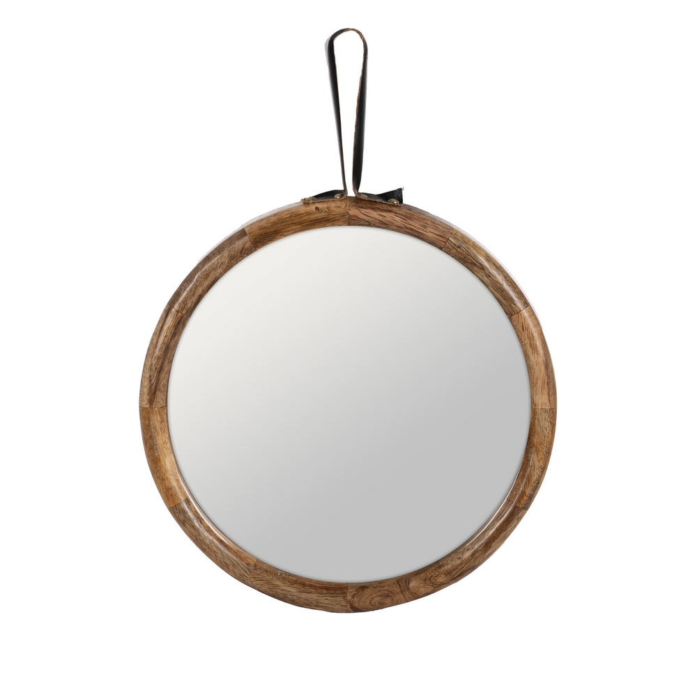 S/3 ESPEJO NATURAL MADERA DE MANGO 30 X 2,50 X 30 CM - Imagen 2