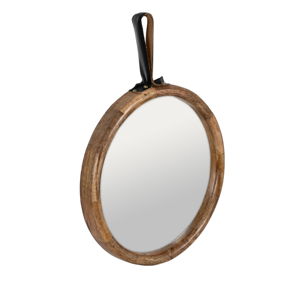 S/3 ESPEJO NATURAL MADERA DE MANGO 30 X 2,50 X 30 CM - Imagen 3