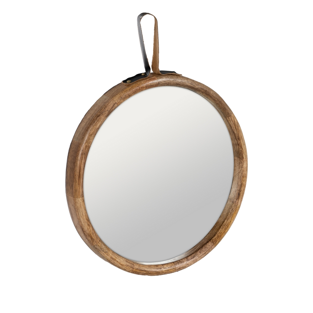 S/3 ESPEJO NATURAL MADERA DE MANGO 30 X 2,50 X 30 CM - Imagen 5