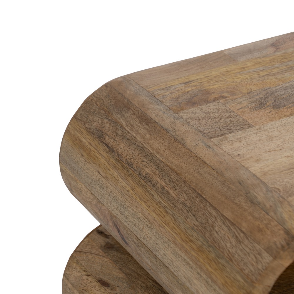 MESITA NATURAL MADERA DE MANGO 45 X 33 X 57 CM - Imagen 4