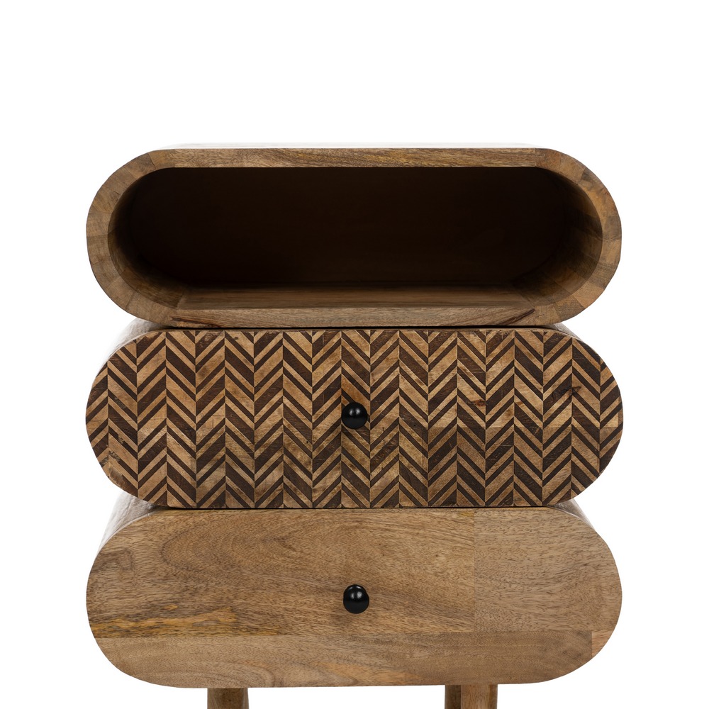 MESITA NATURAL MADERA DE MANGO 45 X 33 X 57 CM - Imagen 5