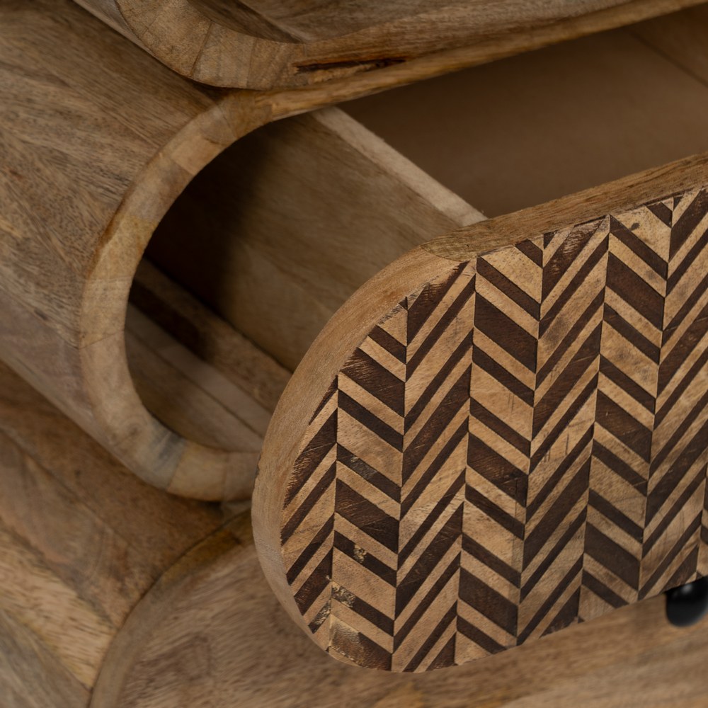 MESITA NATURAL MADERA DE MANGO 45 X 33 X 57 CM - Imagen 6