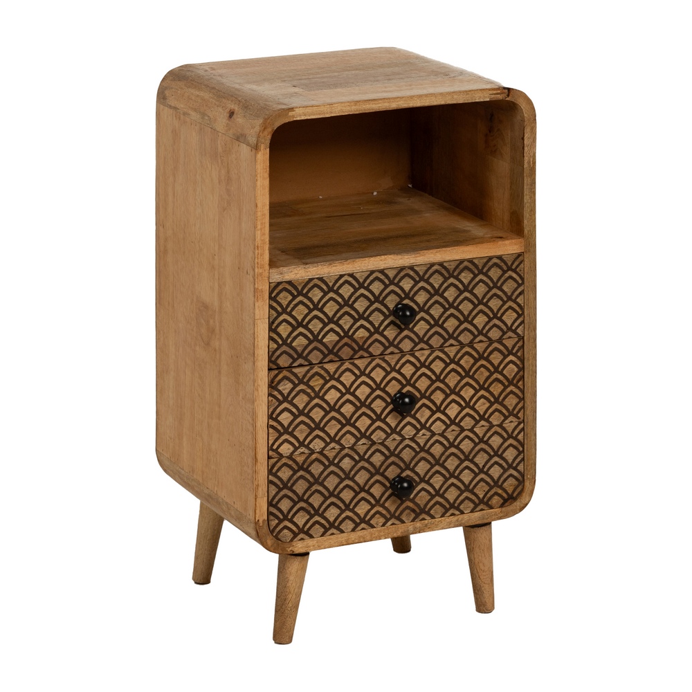 MESITA NATURAL MADERA DE MANGO 37 X 31 X 66 CM - Imagen 2