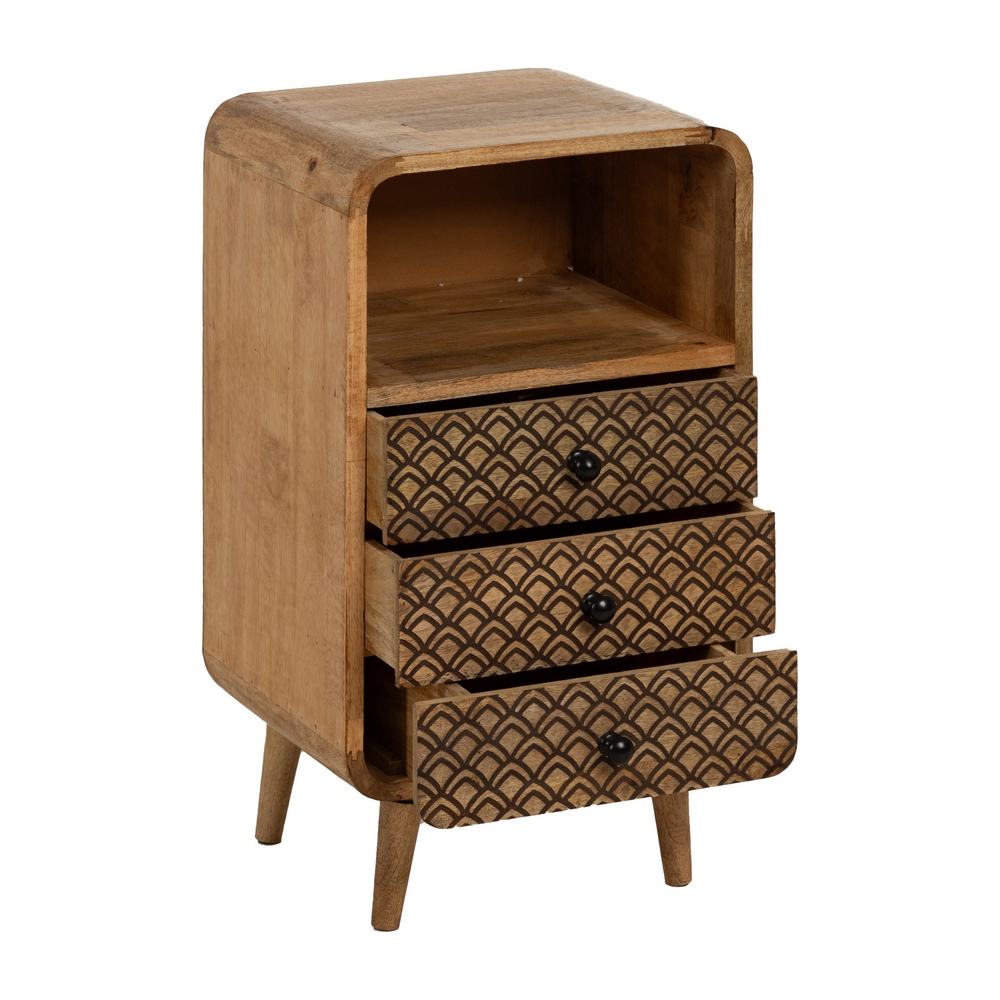 MESITA NATURAL MADERA DE MANGO 37 X 31 X 66 CM - Imagen 3