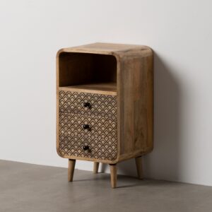 MESITA NATURAL MADERA DE MANGO 37 X 31 X 66 CM