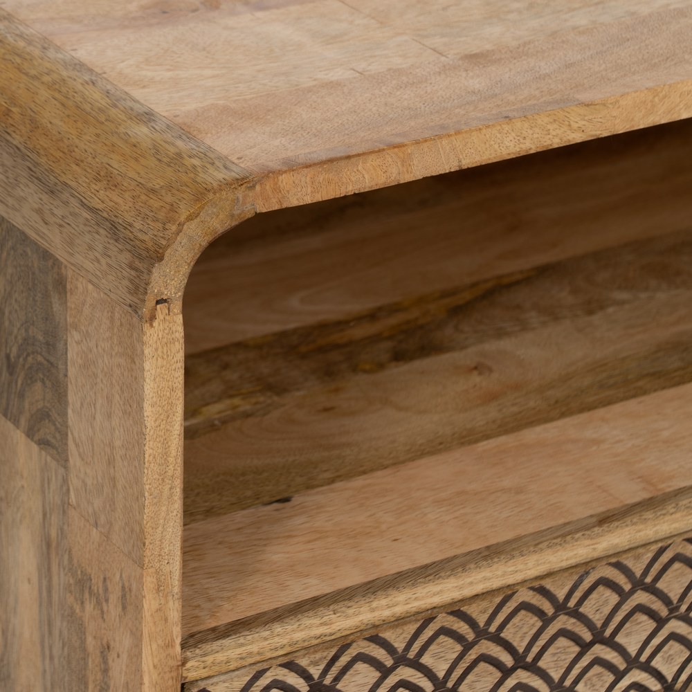 MESITA NATURAL MADERA DE MANGO 70,50 X 35 X 71 CM - Imagen 5