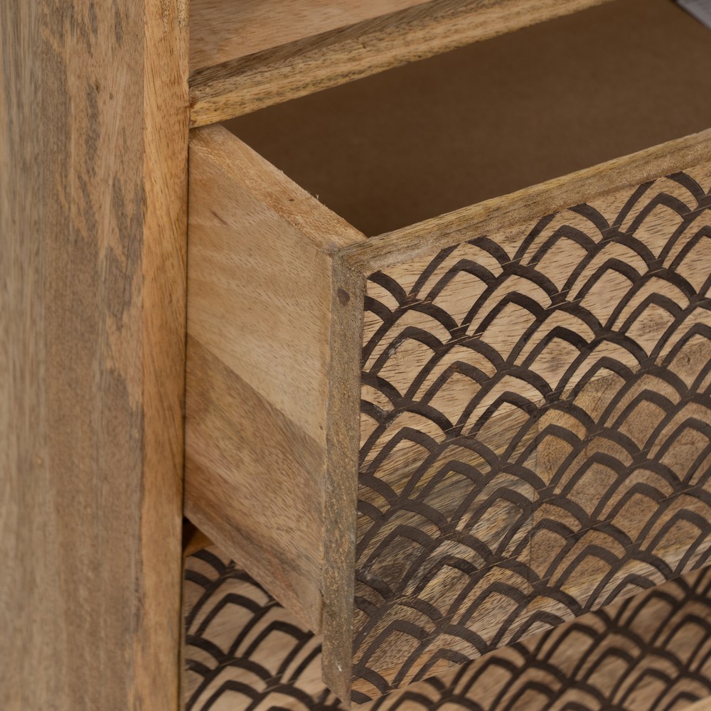 MESITA NATURAL MADERA DE MANGO 70,50 X 35 X 71 CM - Imagen 6