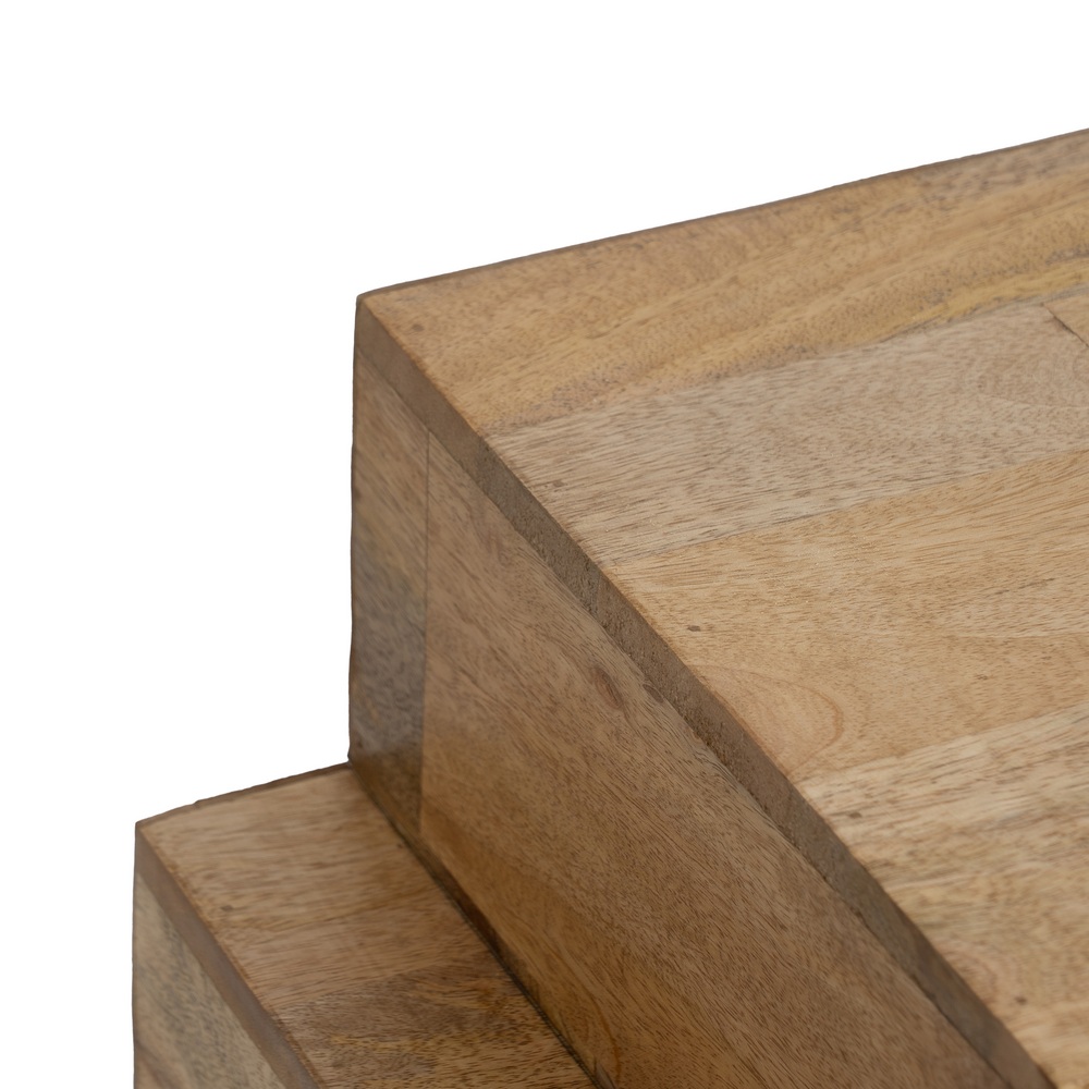 MESITA NATURAL MADERA DE MANGO 46 X 30 X 60 CM - Imagen 4