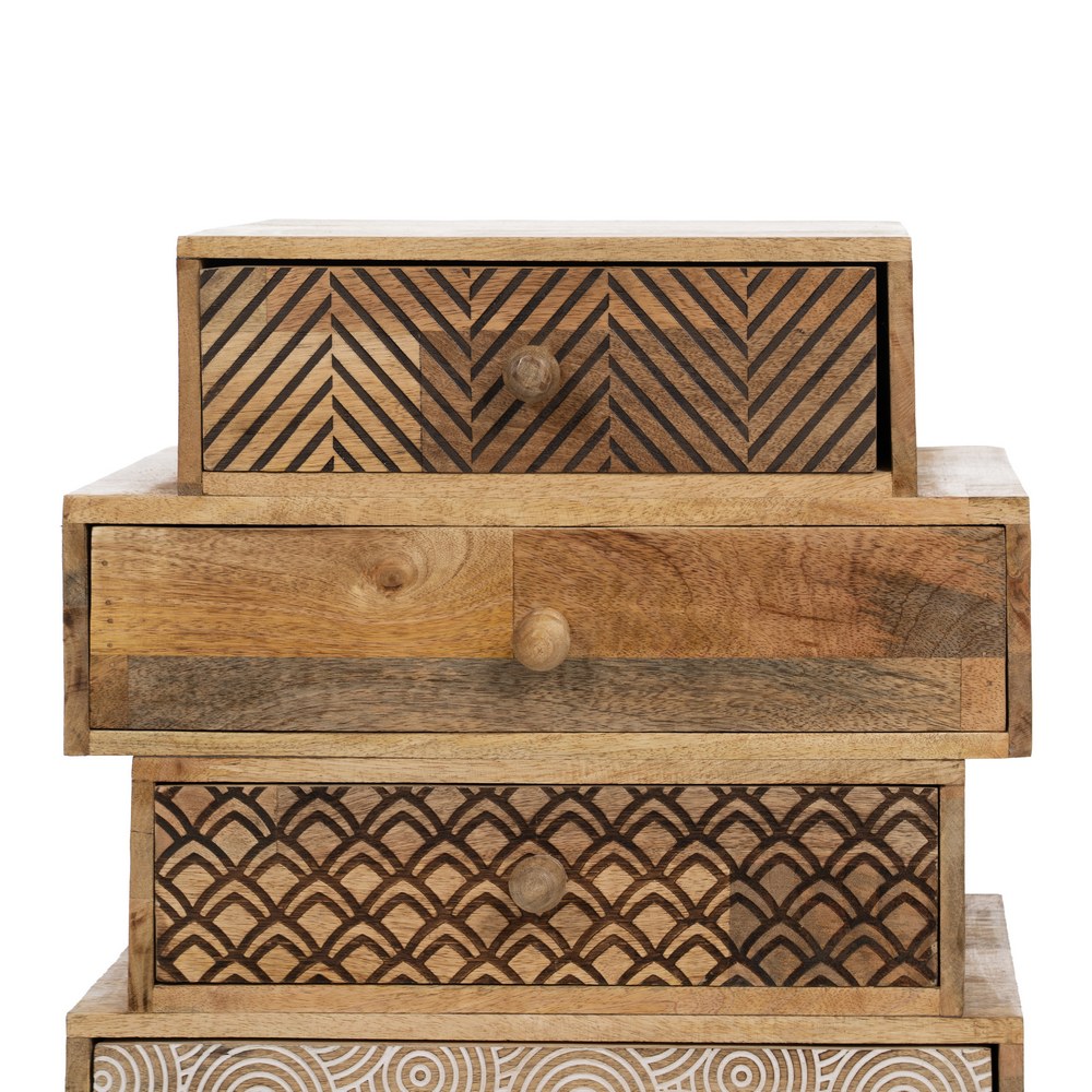 MESITA NATURAL MADERA DE MANGO 46 X 30 X 60 CM - Imagen 5