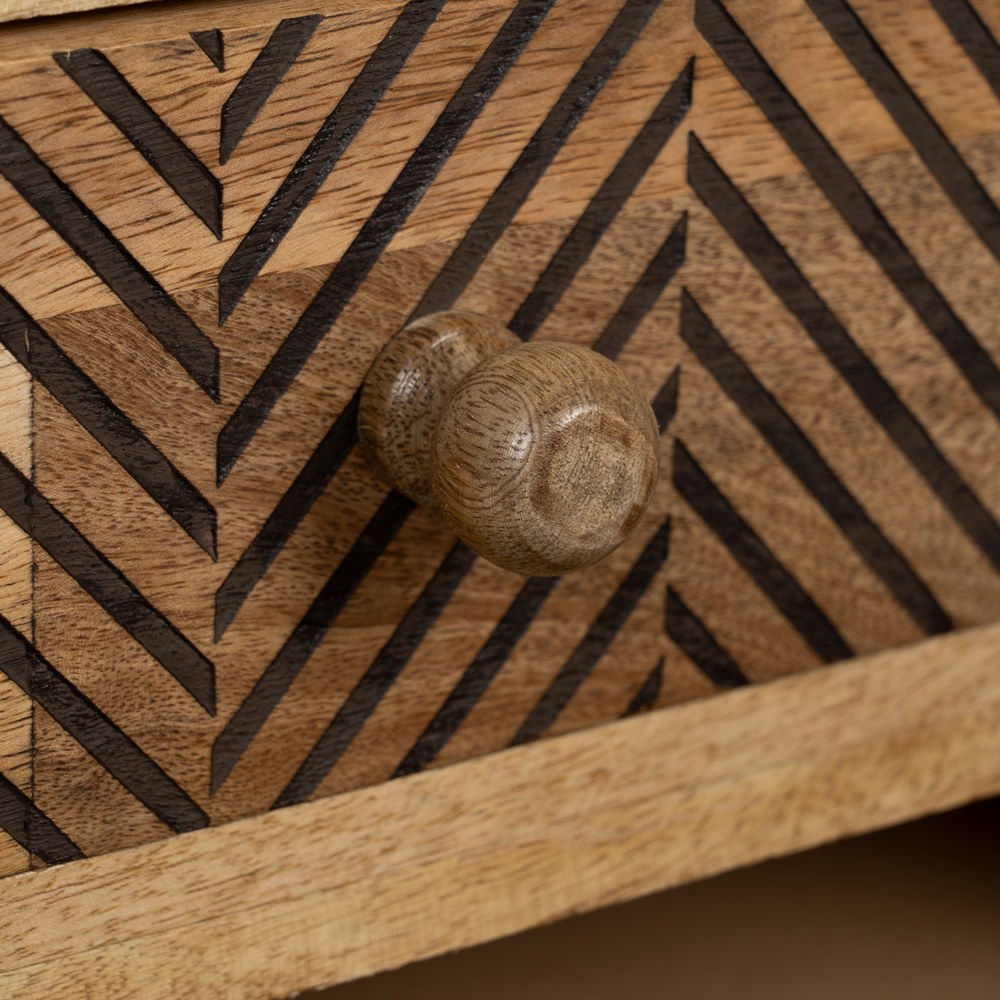 MESITA NATURAL MADERA DE MANGO 46 X 30 X 60 CM - Imagen 6