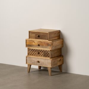 MESITA NATURAL MADERA DE MANGO 46 X 30 X 60 CM