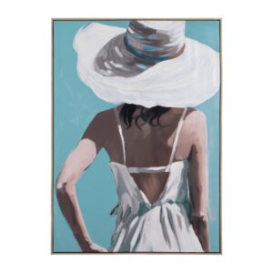 CUADRO PINTURA CHICA LIENZO DECORACIÓN 100 X 140 CM