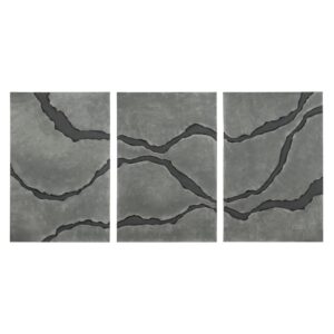 TRÍPTICO RELIEVE LIENZO DECORACIÓN 240 X 120 CM