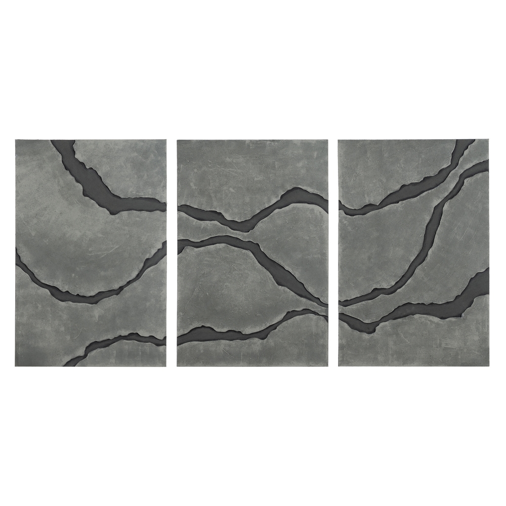 TRÍPTICO RELIEVE LIENZO DECORACIÓN 240 X 120 CM