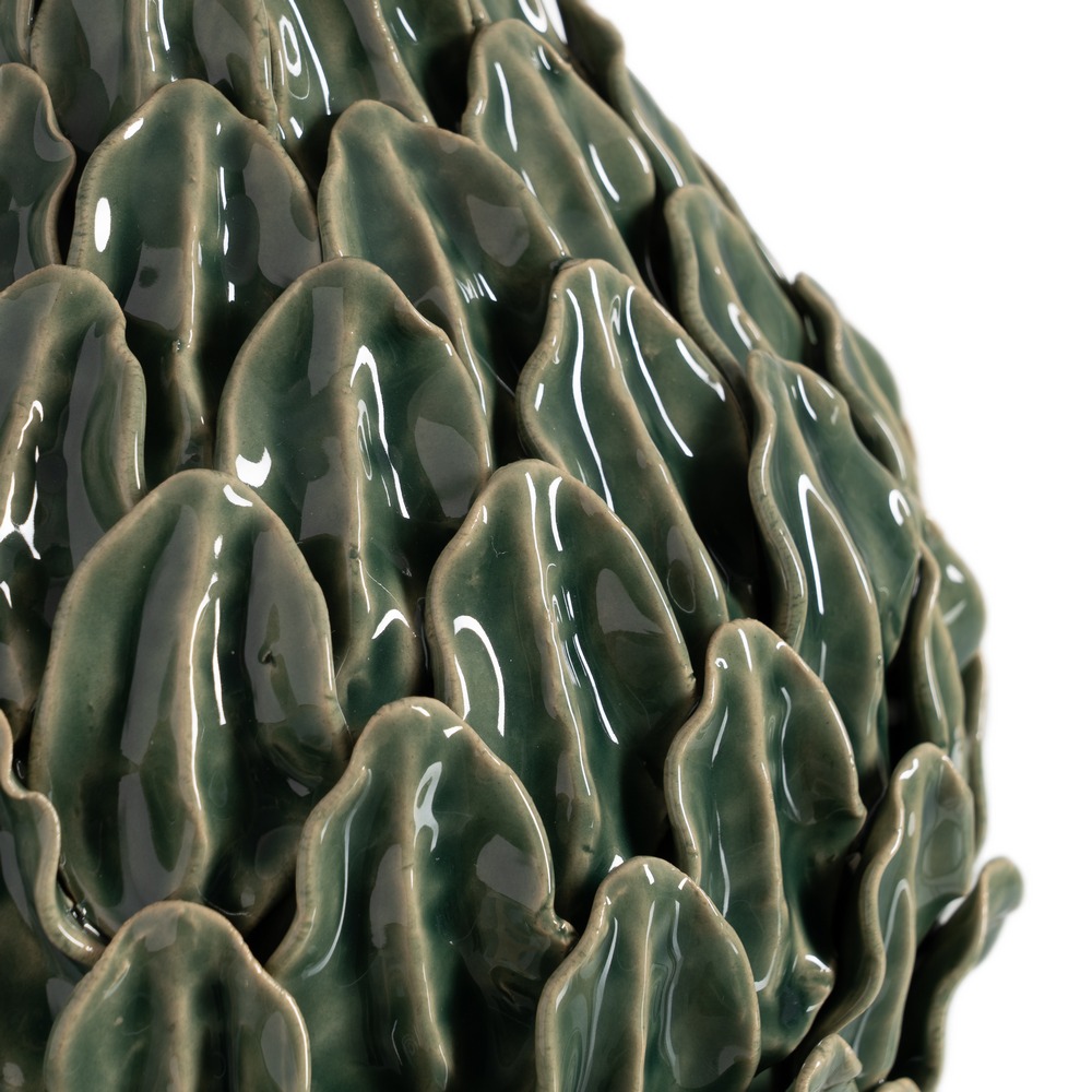 LÁMPARA MESA HOJAS VERDE CERÁMICA 33 X 33 X 47 CM - Imagen 5