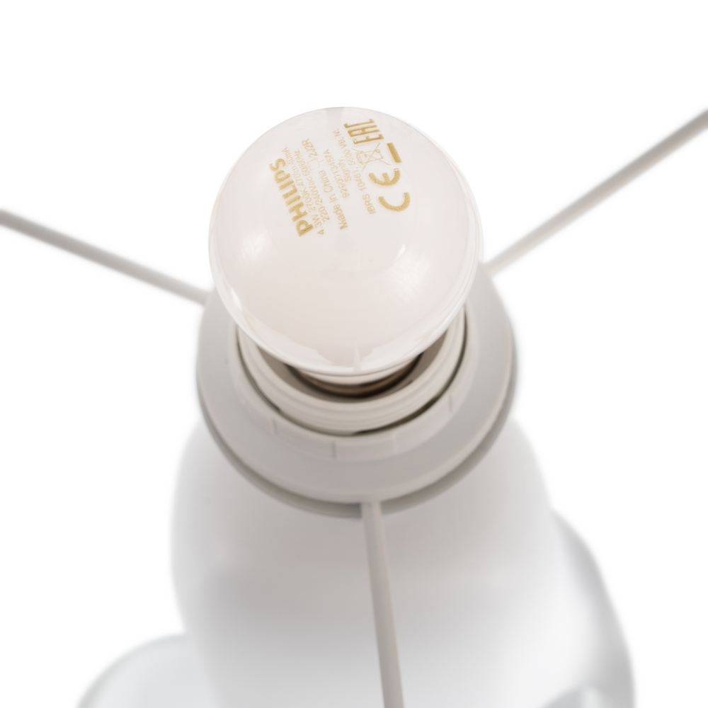 LÁMPARA MESA BLANCO RESINA ILUMINACIÓN 32 X 32 X 53 CM - Imagen 4