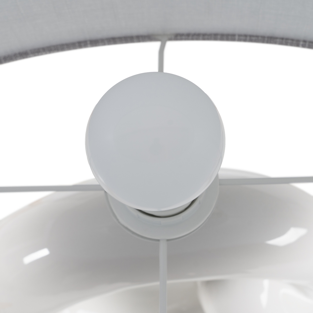 LÁMPARA MESA BEIGE CERÁMICA ILUMINACIÓN 40 X 20 X 55 CM - Imagen 4