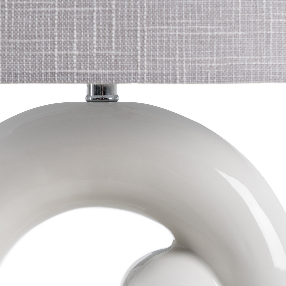 LÁMPARA MESA BEIGE CERÁMICA ILUMINACIÓN 40 X 20 X 55 CM - Imagen 5